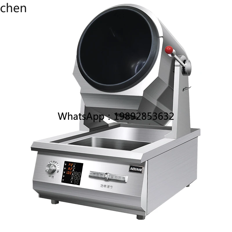 commercial automatic cooking machine intelligent large cooking robot roller gas fast food restaurant canteen fried rice