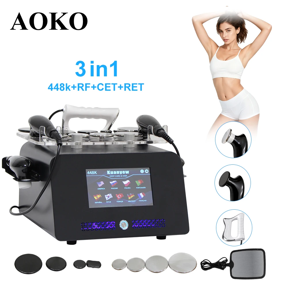 

448K Radio Frequency Ret Thermal Penetration Technology CET RET RF Beauty Machine Skin Rejuvenation Weight Loss Body Slimming