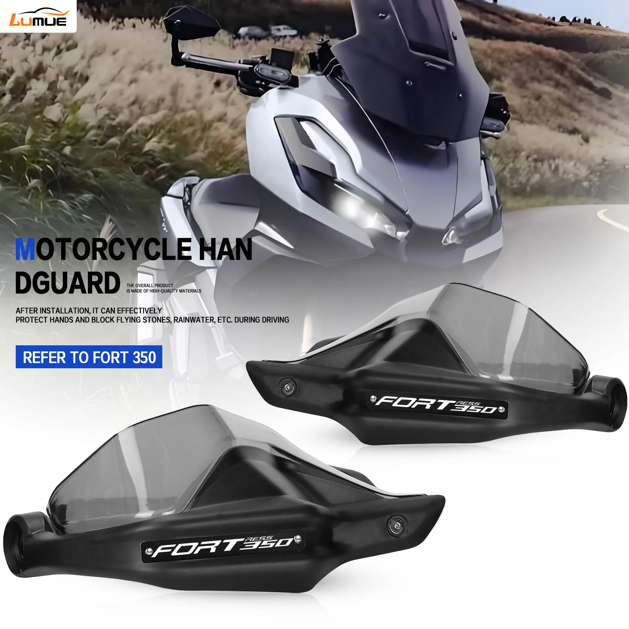 

﻿ For QJMOTO FORT 350 QJ Motor Fort350 GT 2024-2026 Dedicated Hand Guard Motorcycle Handguards Handlebar Guards Windshield