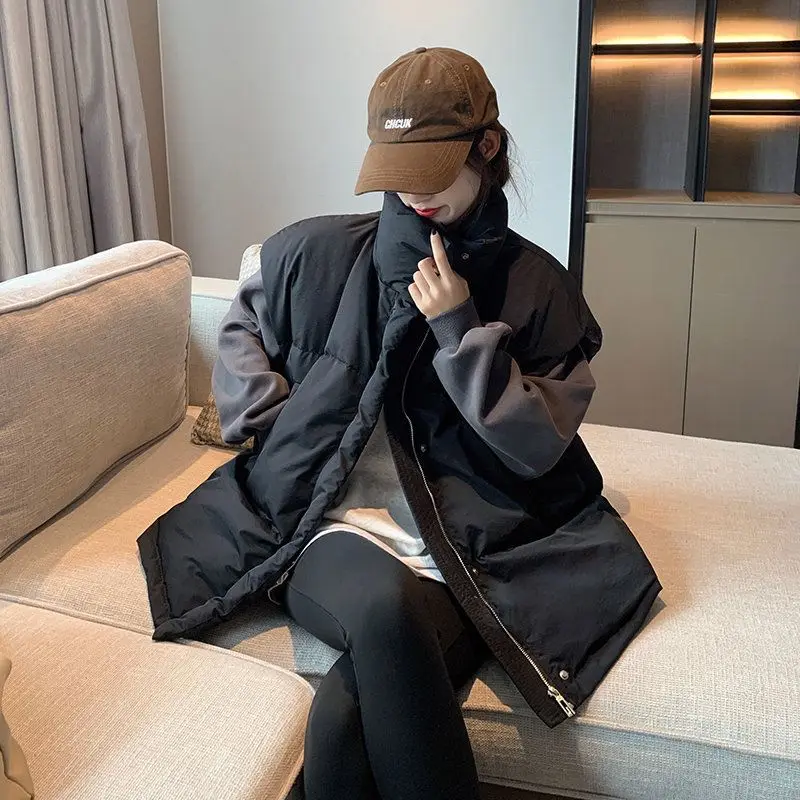 Down Cotton Vest Women's 2025 Autumn and Winter New Style Stand Collar Thickened Cold Proof Warm and Thick Casual Jacket