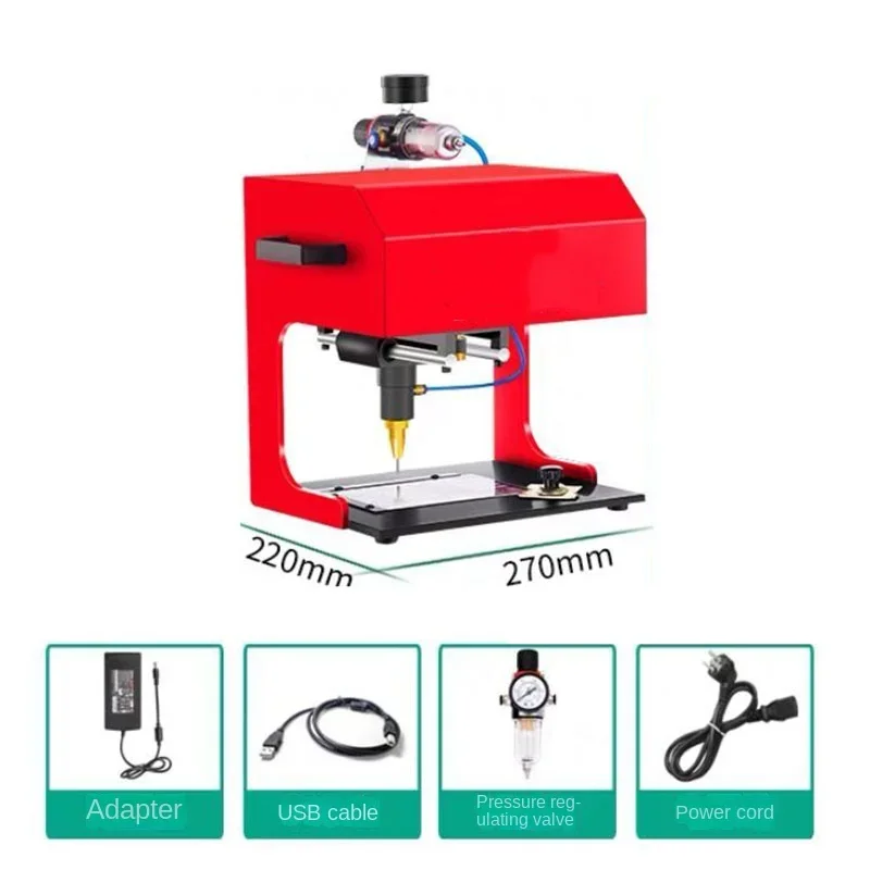 

170 Pneumatic electric marking machine 300w desktop nameplate car identification plate metal parts engraving machine