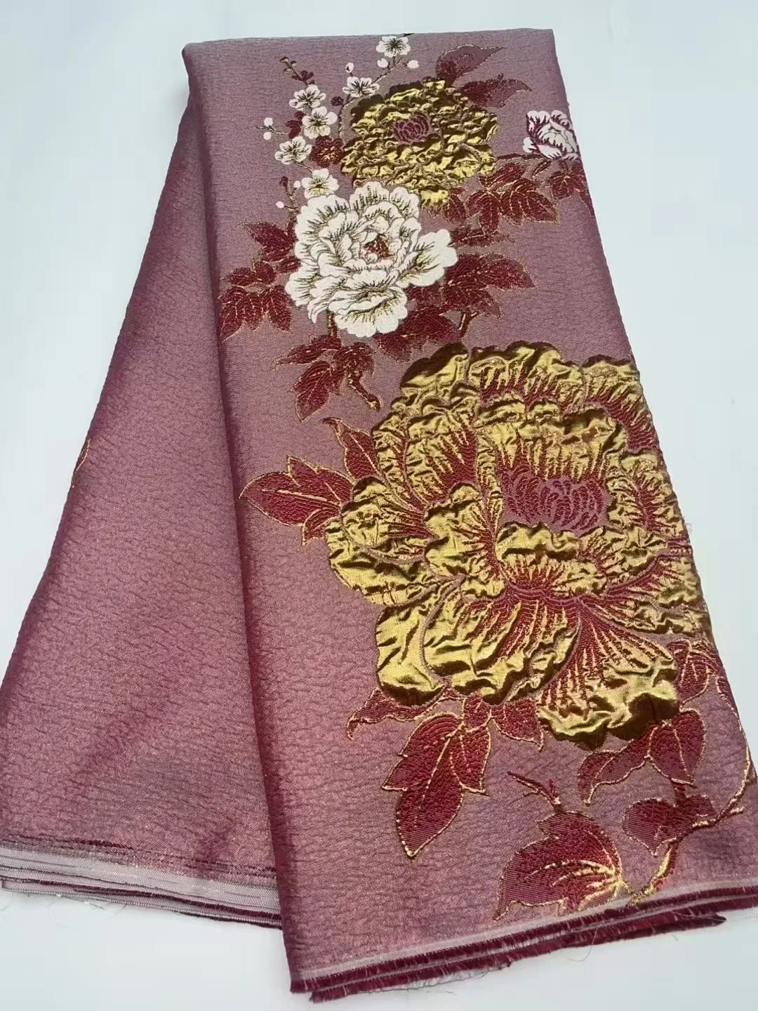 

Latest French Brocade Jacquard Lace Fabric 2025 High Quality African Lace Nigerian Lace Fabrics For Wedding Dresses