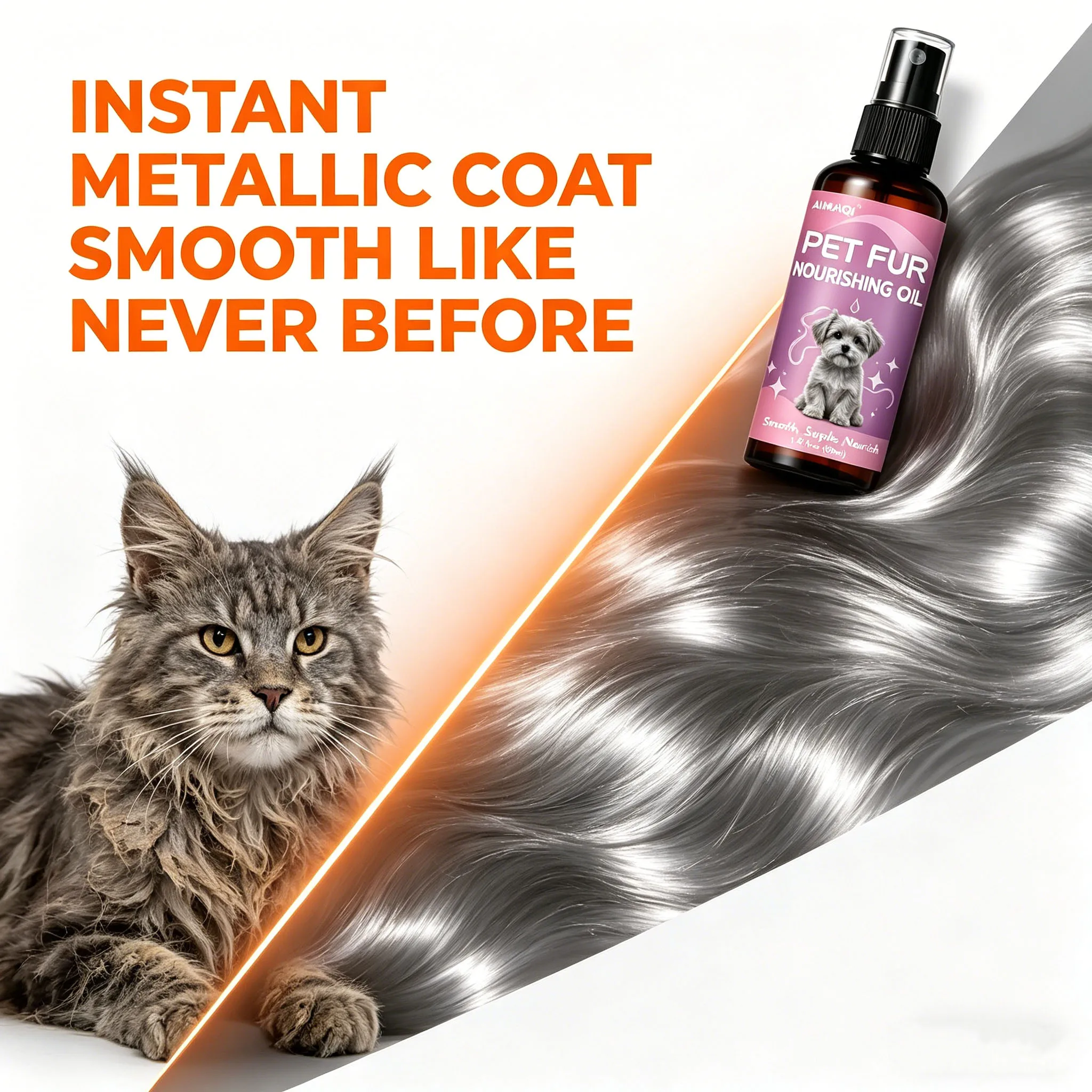 Pet Skin & Coat Nourishing Oil - Prevent Dryness, Boost Softness and Shine for Dog and Cat Fur