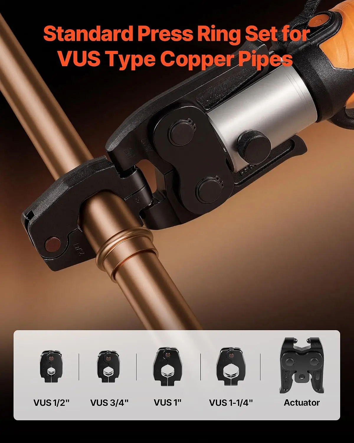 5PCS ProPress Pressing Kit for Standard Series Press Tools, 4PCS Press Rings (1/2