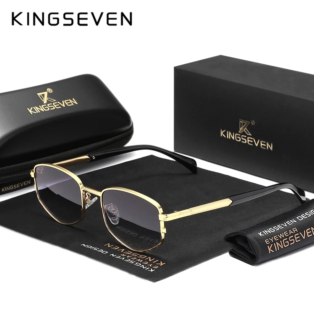 

Маленькие солнцезащитные очки KINGSEVEN для женщин и мужчин, солнцезащитные очки UV400, модные овальные очки из сплава, аксессуар для очков