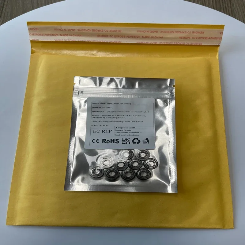 

10PCS MF115ZZ 5x11x4 mm Flange Bearing Double Shielded Miniature Flanged MF115 Z ZZ Ball Bearings MF115-2Z MF115Z
