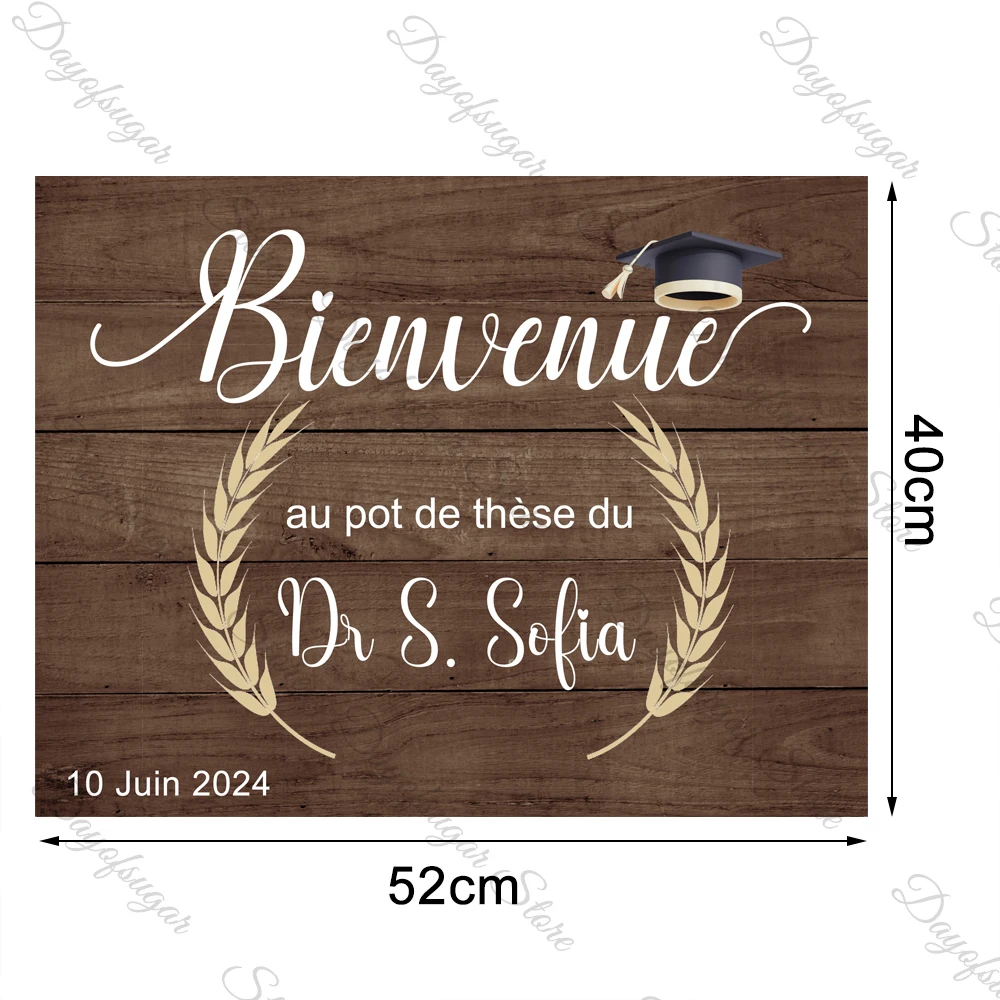 Custom Graduation Welcome Sign Board Personalized Welcome to Graduation Party Sign Board for Graduation Party Decoration 2024