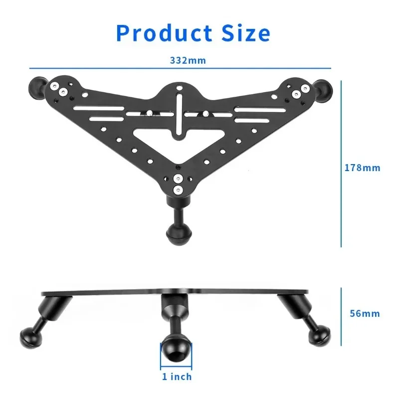 Diving Tray Rig Video Triangular Stabilizer Gimbal Tripod Base Bracket SLR Camera Underwater Photography Light Stand Tripod Base