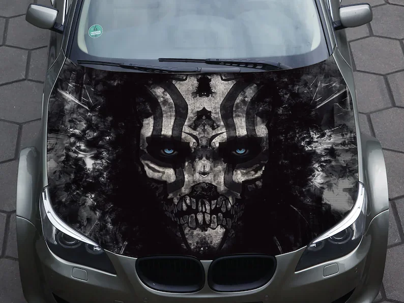 Car Hood Decal Vinyl Sticker Graphic Wrap Decal Evil Demon Death Truck Decal Truck Graphic Bonnet Decal Skull CUSTOM