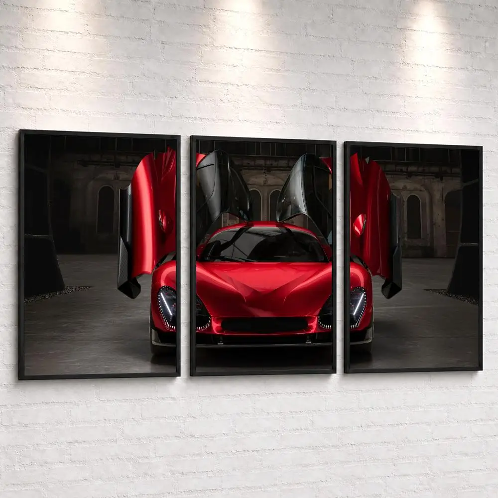 Classic Sports Car R-ROmeo 33 Painting Calligraphy Canvas Poster Set Wall Artwork Prints for Bedroom Living Room Home Decor Gift
