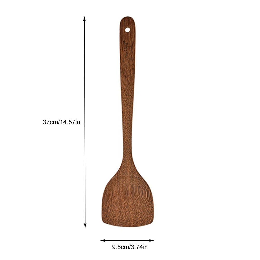 Non-stick Wooden Turner Spatula Rice Spoon Cooking Bakery Utensils Dinner Food Wok Long-handled Shovels Japanese Kitchen Tools