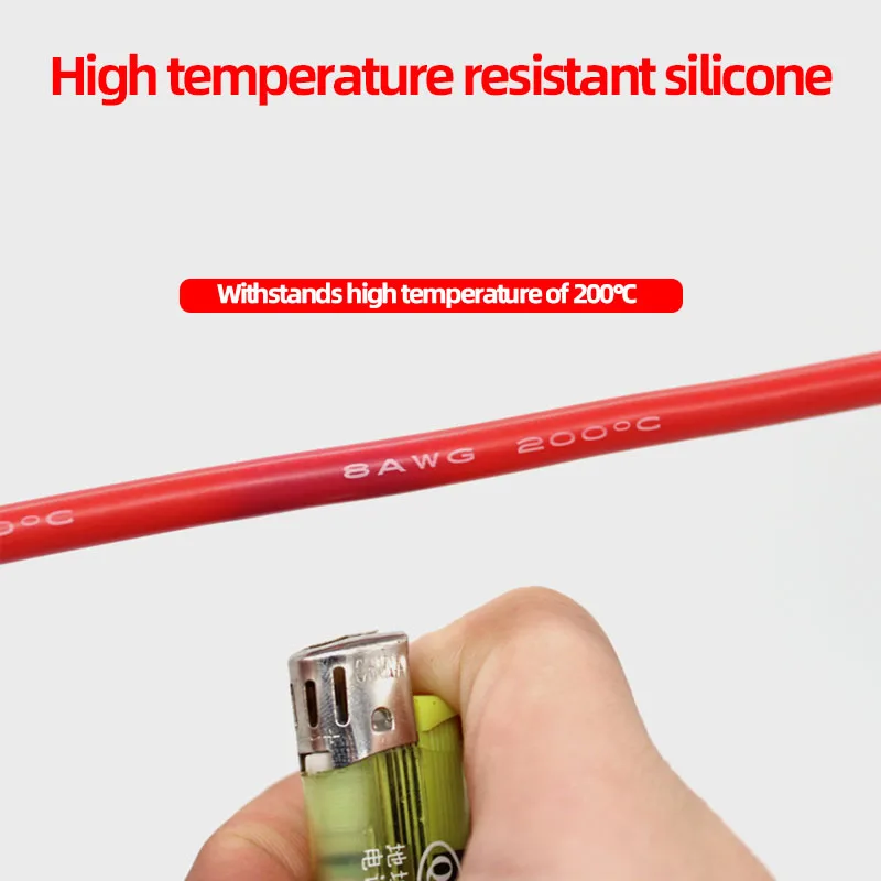 Super Soft Silicone Cable 20 18 16 14 12 10 8 6 4 2 0 AWG Flexible Tin-plated Copper Wire for Battery,Inverter,UPS,etc