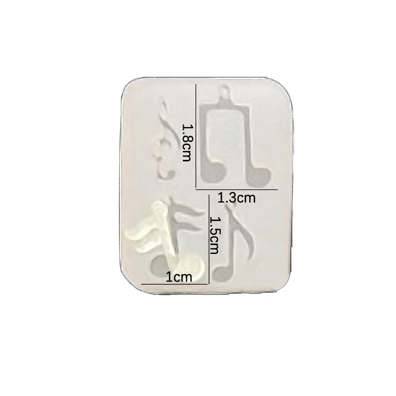 

Silicone Mold For Music Notes with hole Pendant Earrings Making Handmade DIY Tool UV Epoxy Resin Silicone Moulds