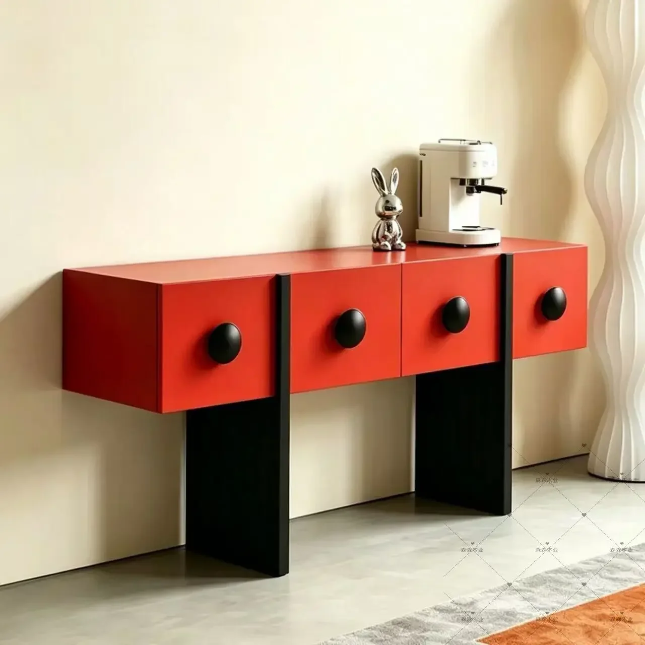 Minimalist paint porch table desk counter color matching cabinet matte bucket cabinet round handle cabinet