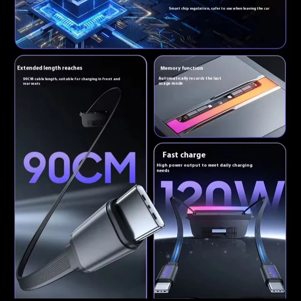 Fast Charging USB Hub Docking Station with Rainbow Light For Tesla Model Y Juniper Model 3 Highland Retractable Ambient Lighting