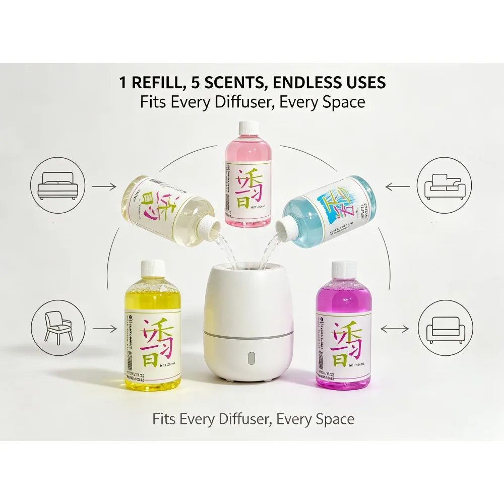 Car Aromatherapy Refill / Air Freshener Refill, 260ml Large Capacity, Multiple Natural Sweet and Fragrant Scents. - view 4