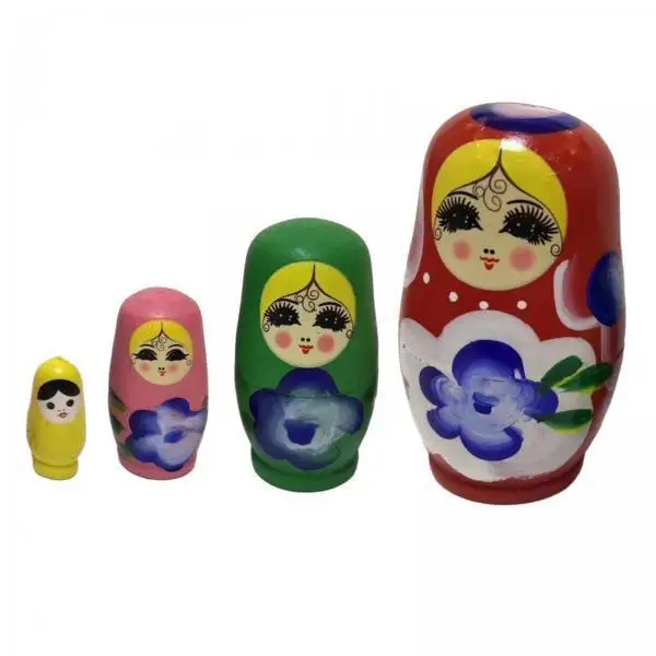 Russian Nesting Dolls Wooden Matryoshka Set Colorful Stacking Toy Dolls for Girls Kids Holiday Gift Decor