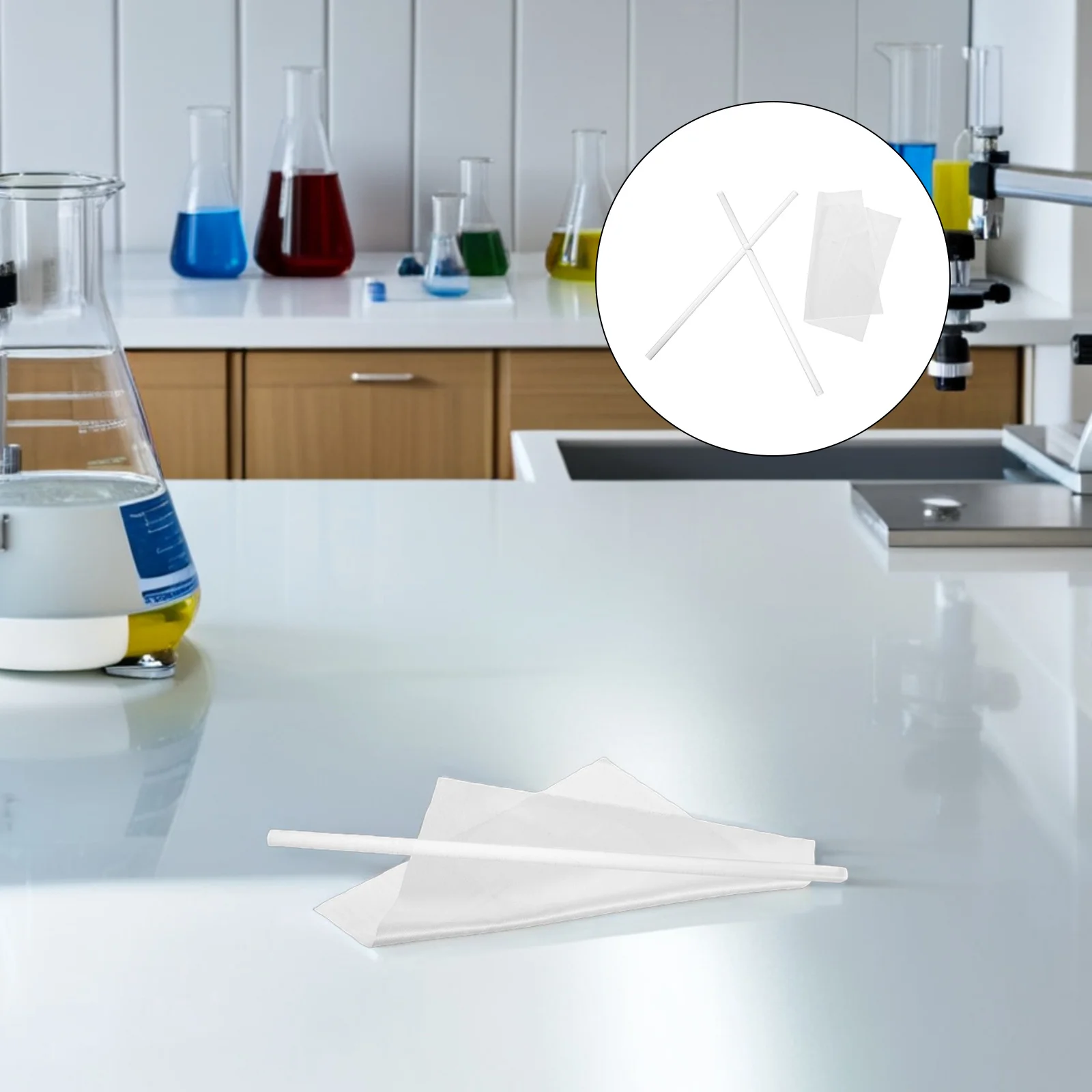 

1 Set Electrostatic Friction Rod Kit Glass Stick Friction Cloth Physics Experiment Tools For School Science Projects Classroom