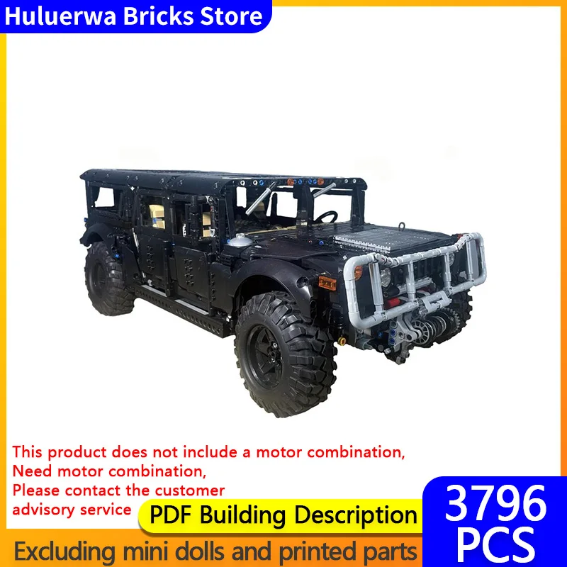 

Speed Racing Car Model MOC Building Bricks H1 Off-Road Vehicle Modular Technology Gifts Holiday Assemble Children Toys Suit
