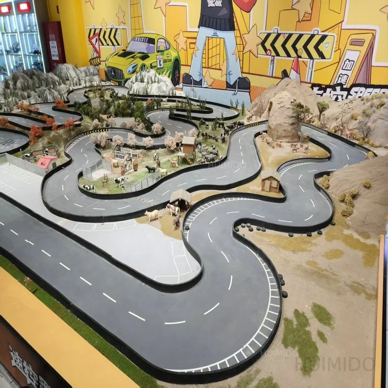 custom made Levihobby indoor remote control car track miniature model multi-layer overpass drift FPV racing simulation mountain