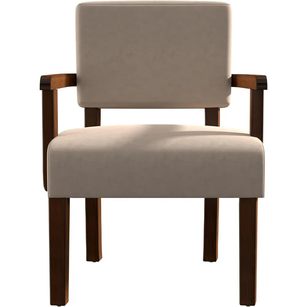 2-Pack Velvet Chairs with Table – Soft Seat & Armrest Design | for Living Room Bedroom Study Room Waiting Room Use