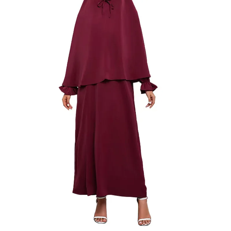 

Осенние закрытые абайи из 100% полиэстера, женские мусульманские саудовские халаты, кимары, новый дизайн, скромный молитвенный комплект, исламские женские однотонные абайи с пуговицами