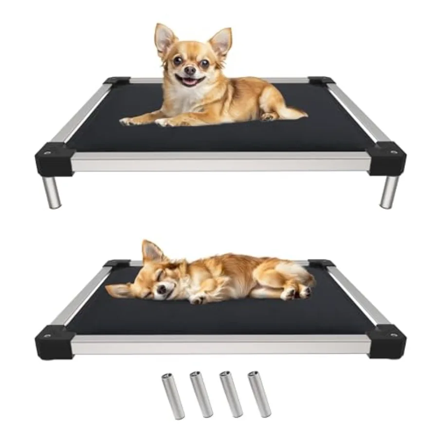 

TitanNest Chew-Proof Elevated Dog Bed Raised Cot for Indoor/Outdoor/Camping Use Durable and Washable Padded Pet Bed for Toy Dog