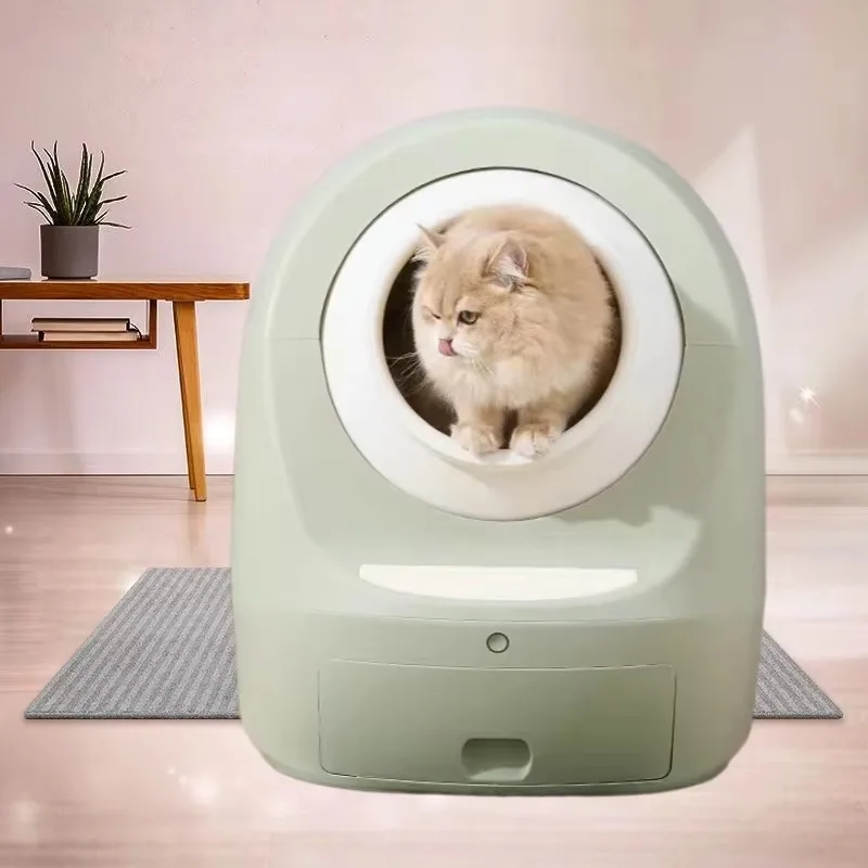 

Automatic Cat Litter Box with Drawer for Indoor Cats Smart Self-Cleaning Toilet Box