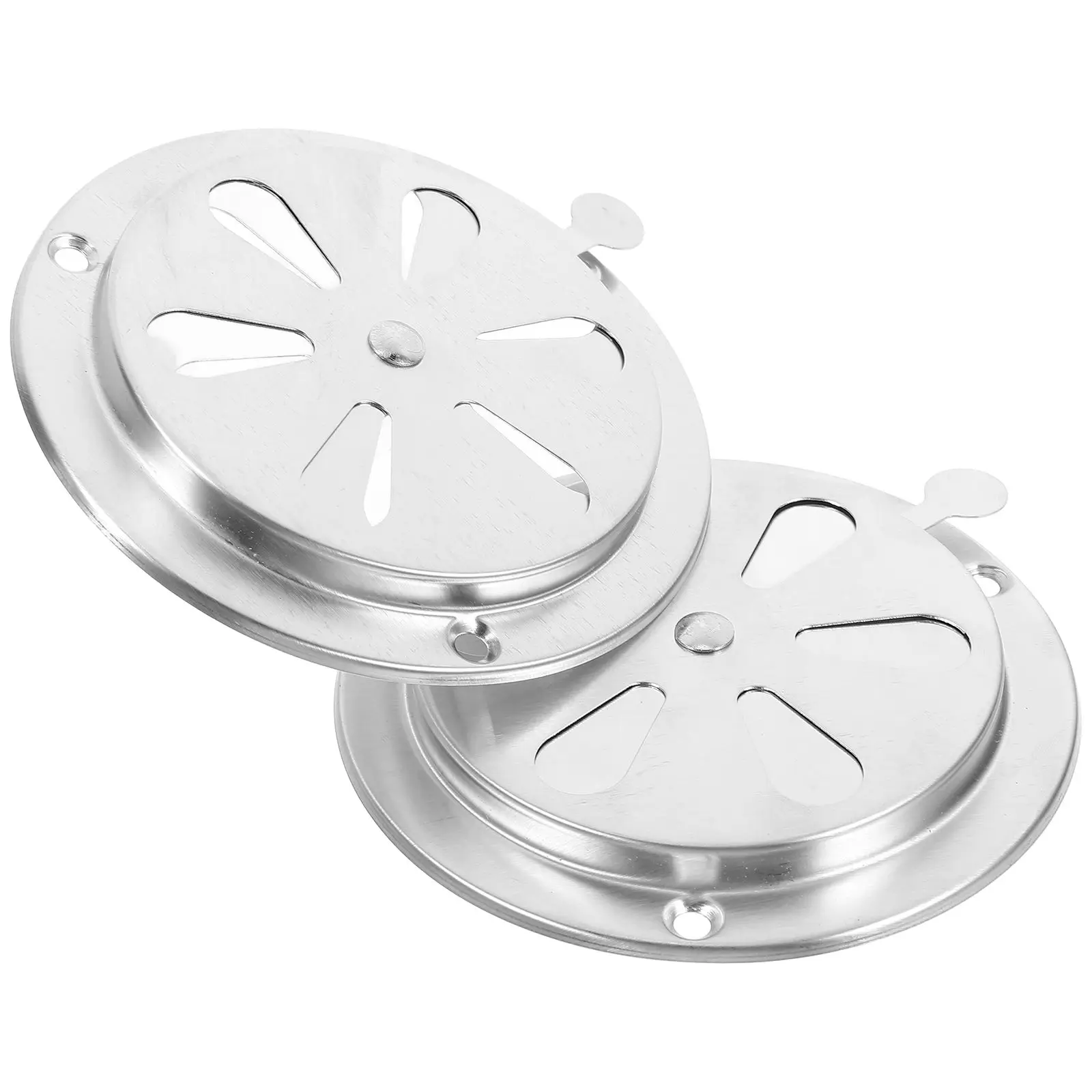 

2 Pcs Damper Metal Air Vent Cover Oven Hollow Stainless Steel Ventilation Adjustable