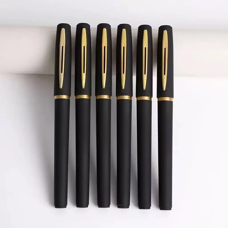12-Pack of Stylish Black Gel Pens - 0.5mm Fine Tip, Large Capacity Writing Pens, Black Signature Pens, Ideal for Office and Back-To-School Season