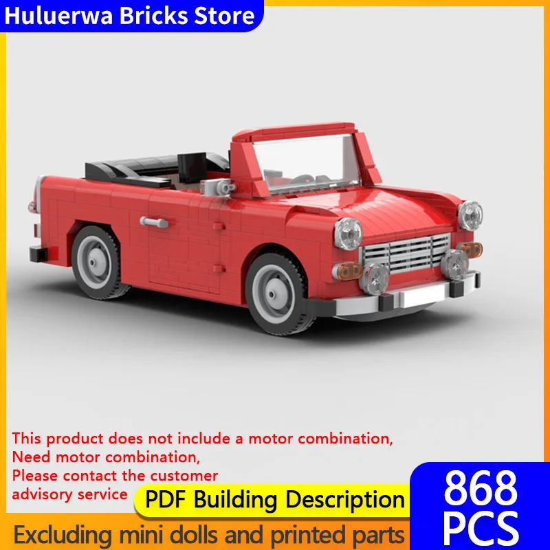 Модель скоростного гоночного автомобиля MOC, строительные кирпичи 601, ретро-трансформер, модульная технология, детские праздничные подарки, сборный игрушечный костюм