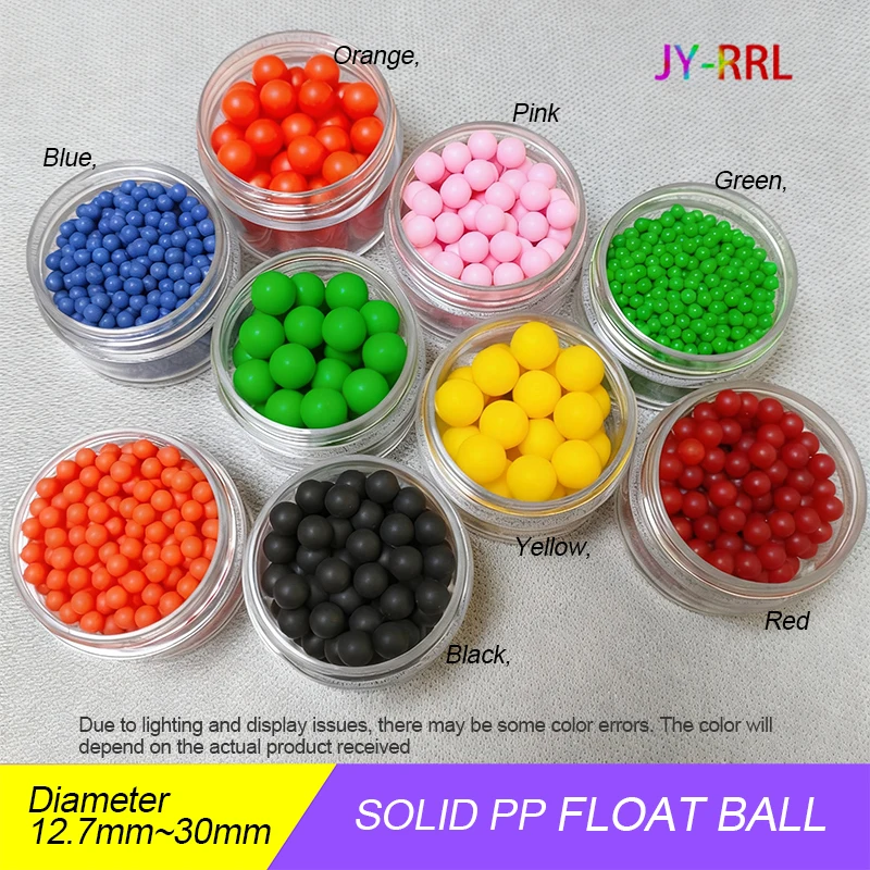 

1-50pcs Red Precision Polypropylene Solid Plastic Ball Diameter 12.7/14/14.288/15/15.875/19.05/20-30mm PP Floating Ball Black