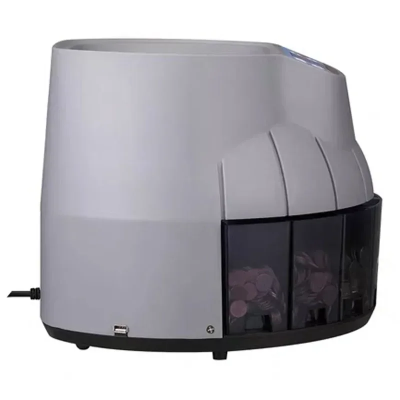 Best Seller First Cross Border Goods Grey Automatic Desktop Coin Counting And Sorting Machine, Currency Fast Coin Sorting Machin