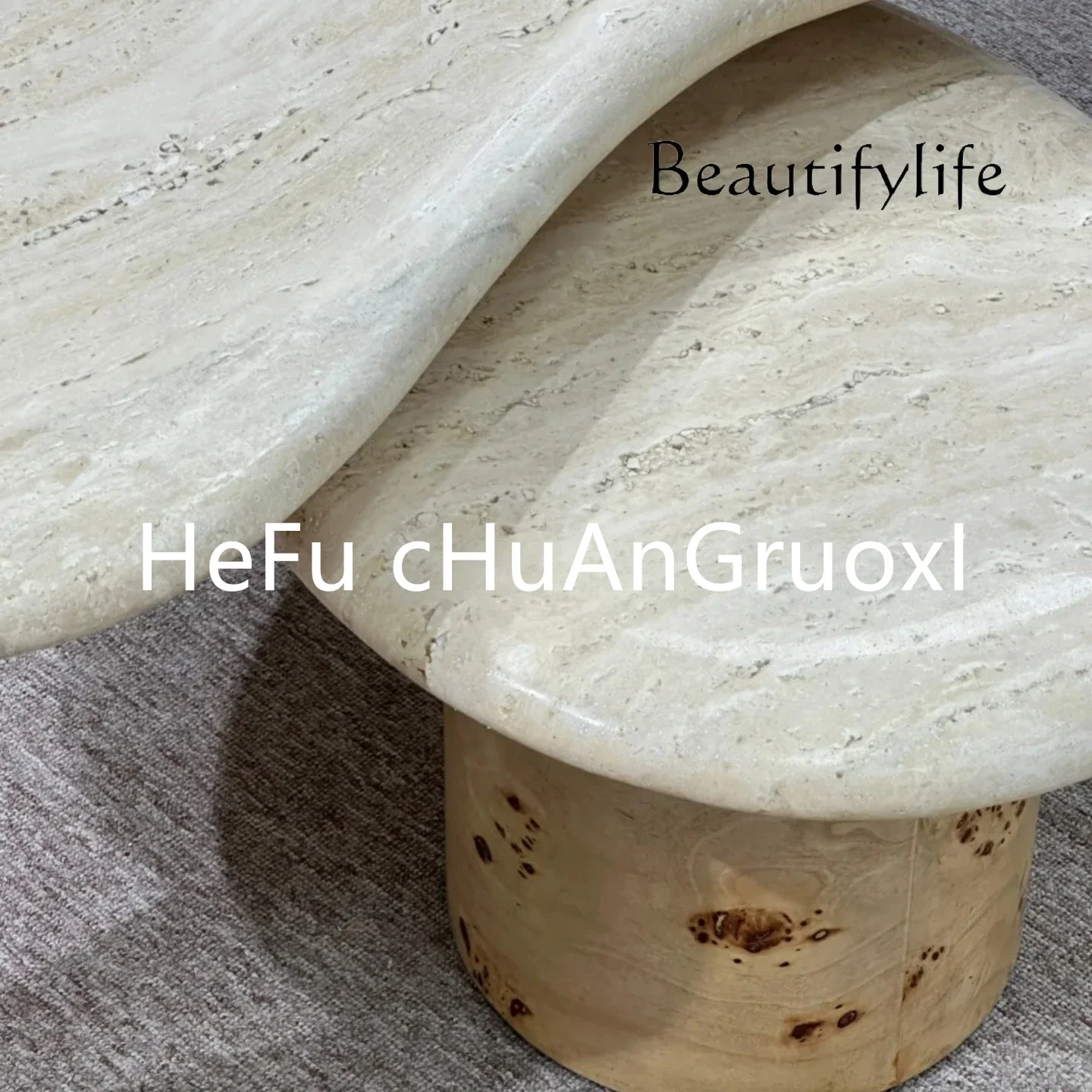 BX 中世風無垢材コーヒーテーブル リビングルーム ホームデザイナー クリエイティブ レトロスタイル 特殊形状ティーテーブル 交渉用テーブル