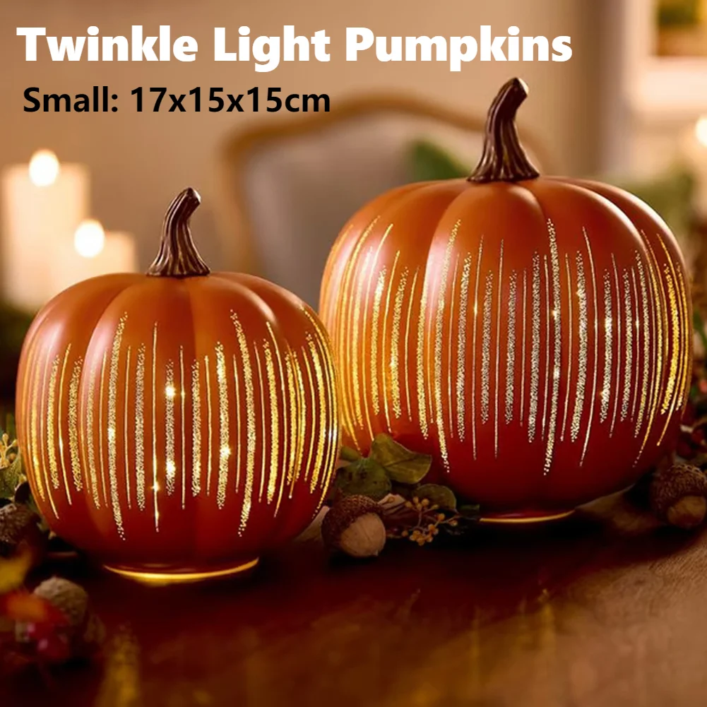 Halloween Pumpkin Lamp Home Decoration Starry Night LED Twinkle Light Pumpkin with Timer Holiday Lighting Halloween Party Decor