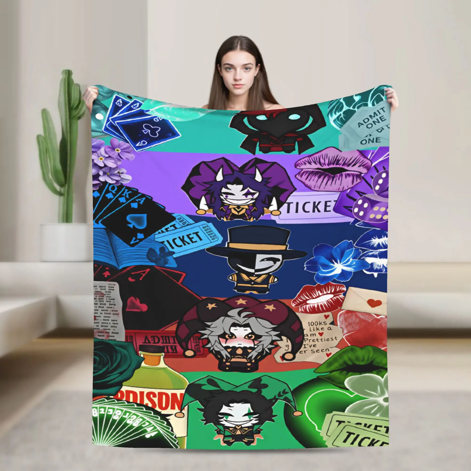 The Freak Circus  Blanket  Warm Print Plush Throw Blanket For Students Couch Bed Flannel Bedspread Bed Cover