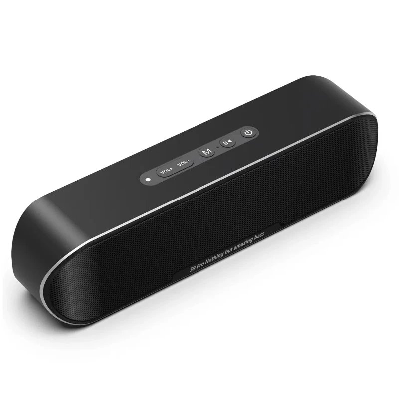 Cañón De acero pequeño para graves pesados S9Pro, Bluetooth 5,3, Caixa De Som, sonido envolvente estéreo, portátil, alta potencia, batería De larga duración de 60W, TWS