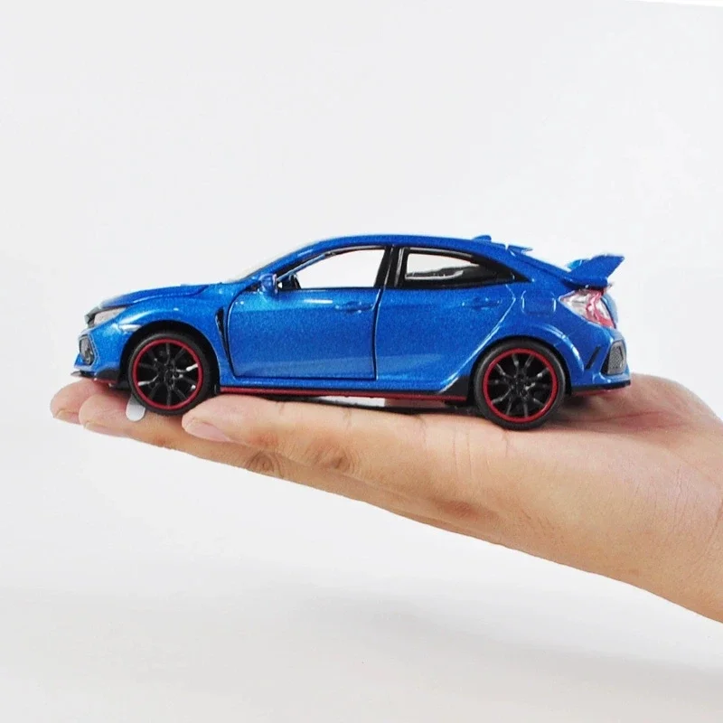 1:32 HONDA CIVIC TYPE-R Diecasts & Toy Vehicles Metal Car Model Sound Light Collection Car Toys For Children Christmas Gift