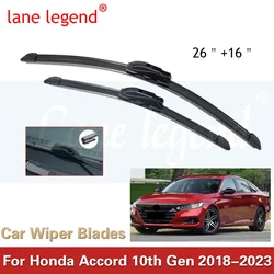 Front Wiper Blades Set For Honda Accord 10th Gen 10 2018 - 2023 Windshield Brushes Windscreen Window Refills 2019 2020 2021 2022