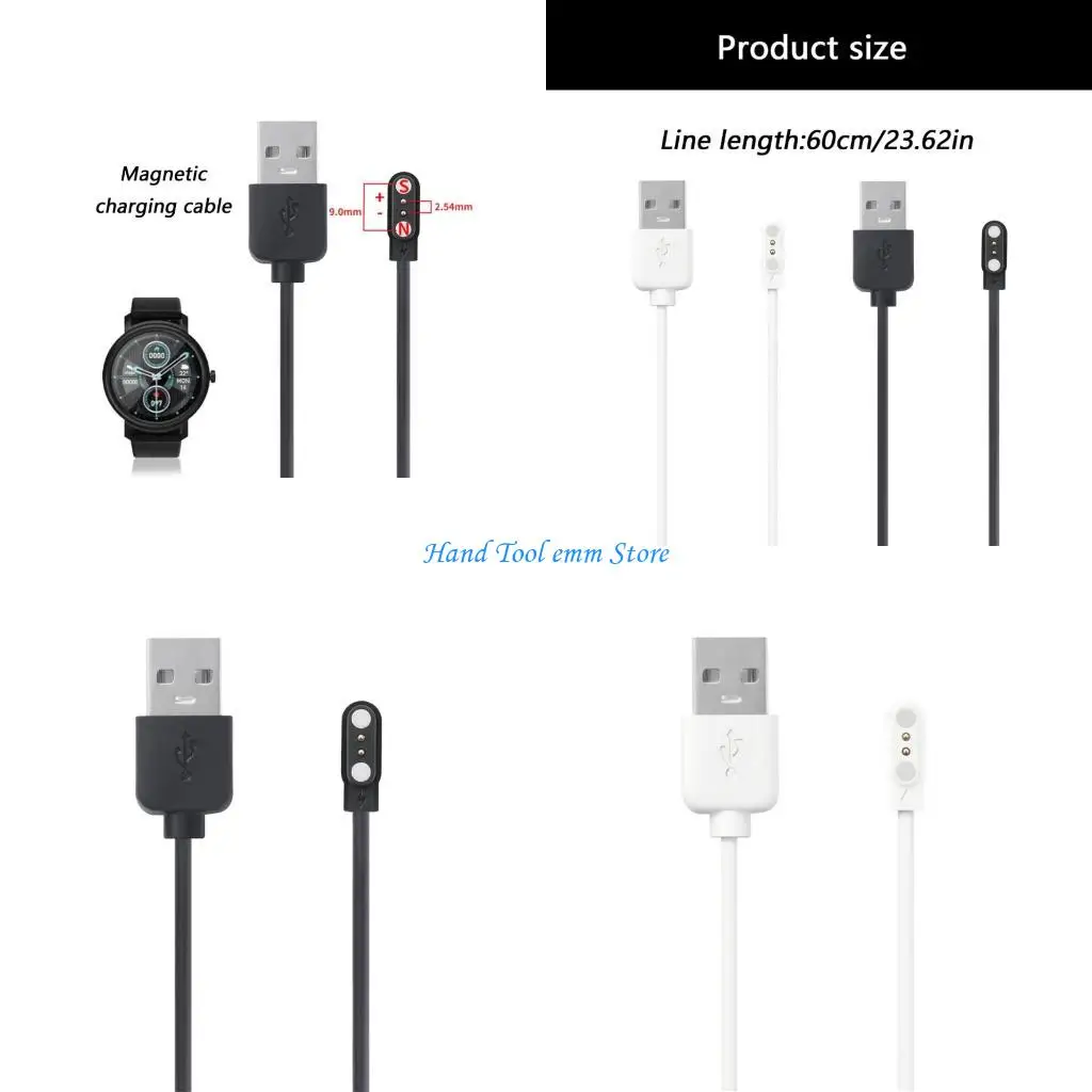 

H37F Магнитный кабель-адаптер для быстрой зарядки USB-кабель для часов T2 60 см