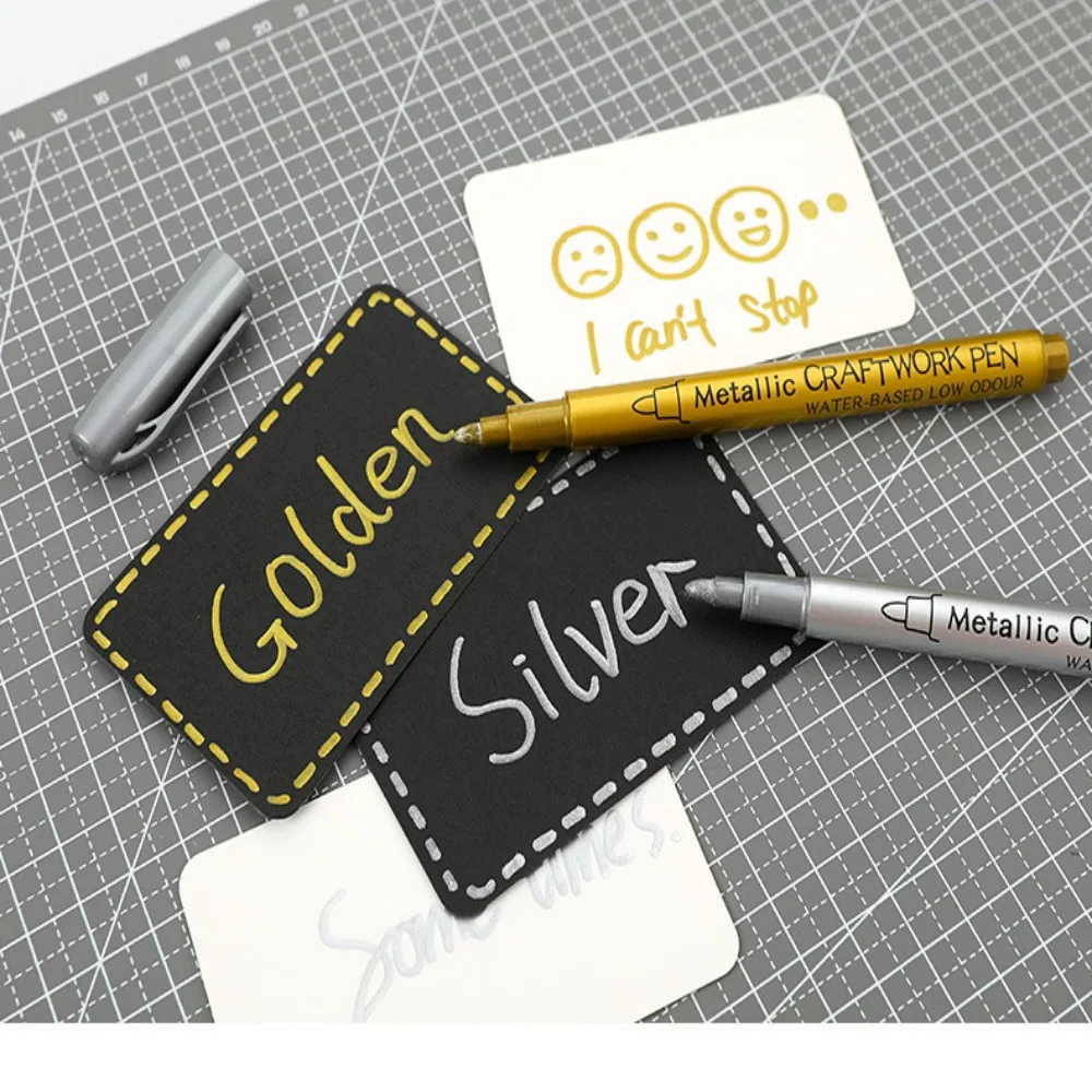 Long-lasting Metallic Marker Pens Illustration Not Fade Ink Is Shiny Waterproof Permanent Graffit