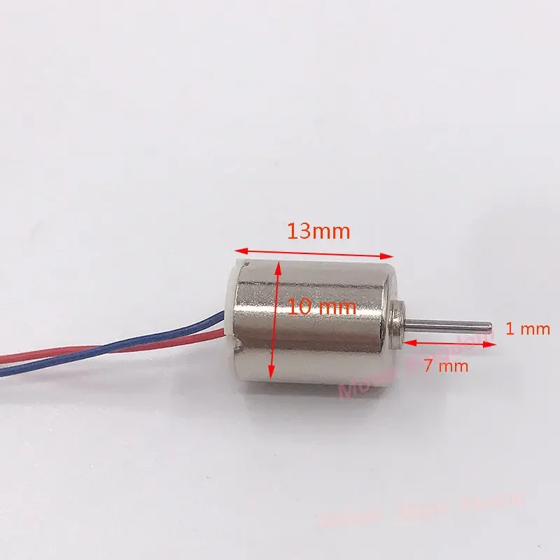 10mm*13mm Micro Coreless Electric Spindle Motor DC 1.5V-3V 30000RPM High Speed Mini DC Engine 1mm diameter shaft DIY Hobby Toy