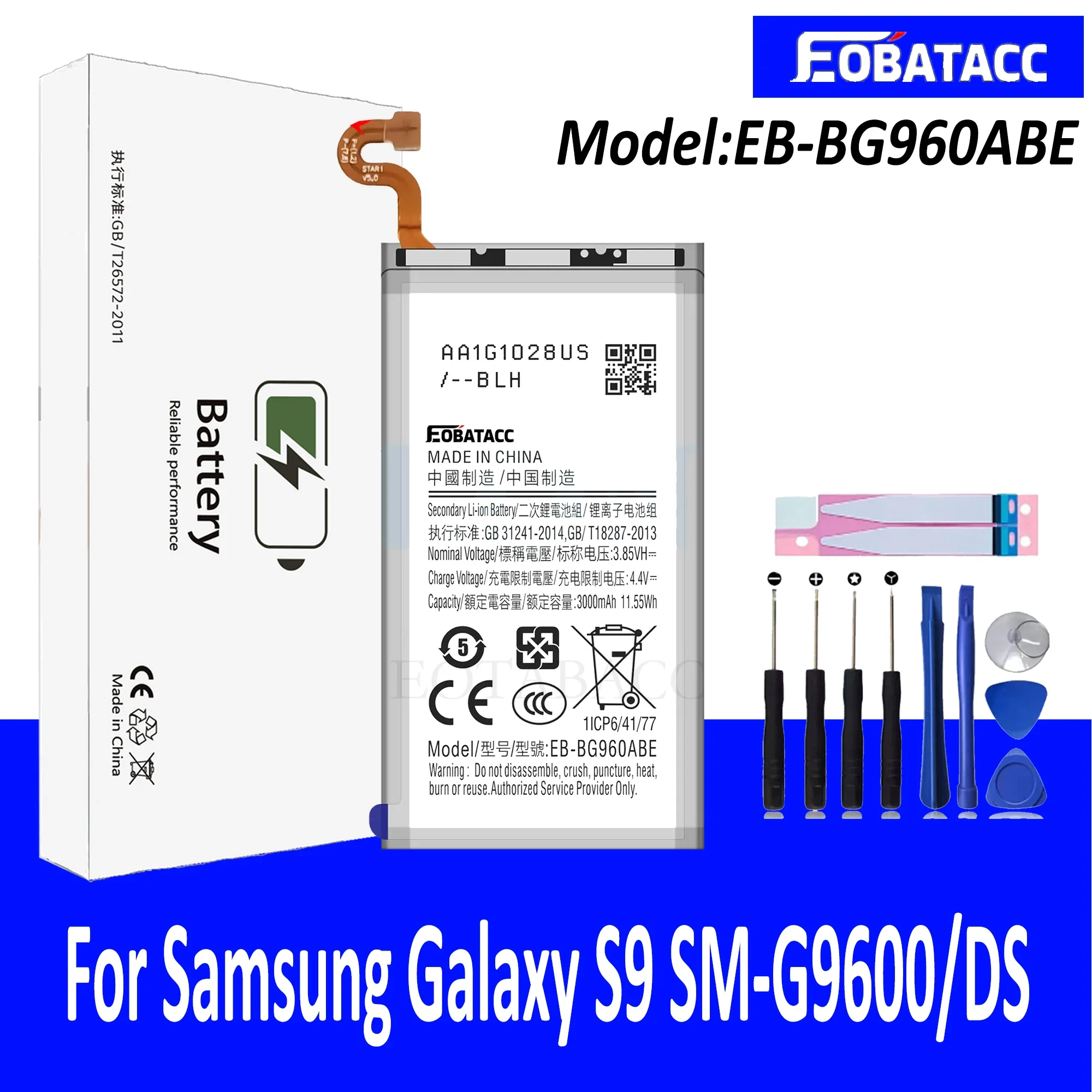 

EOTABACC New 100% High Quality EB-BG960ABE Battery For Samsung S9 SM-G9600 Mobile Phone Bateria