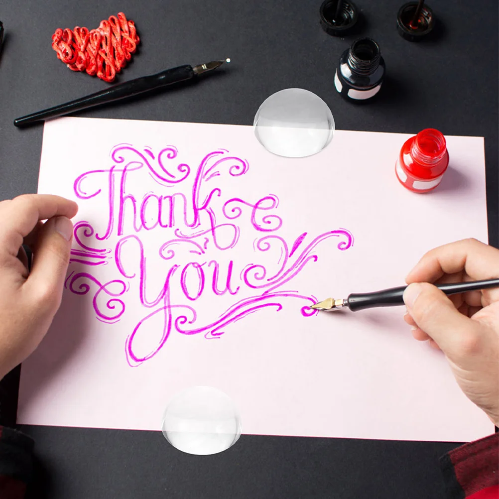 2 قطعة ثقالة الورق الكريستال تصميم واضح ثقيل للخط اللوحة الخياطة اللحف مكتب الاستخدام المنزلي في الهواء الطلق