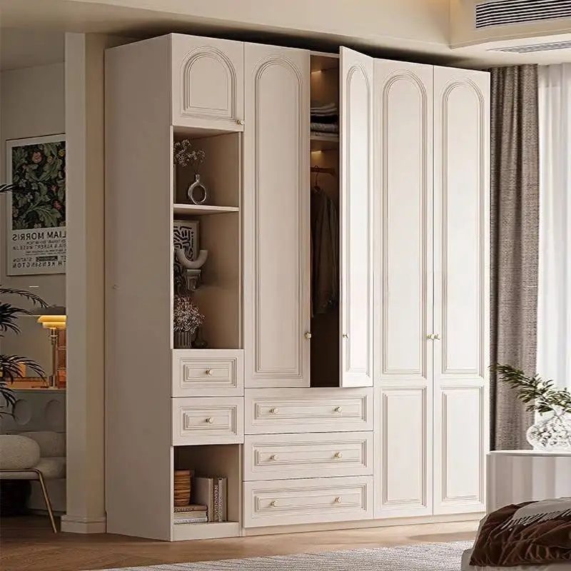 Long Modern Nordic Wardrobes Hanging Clothes White Corner Wardrobes Organizer Wooden Drawers Armario De Ropa Bedroom Furniture