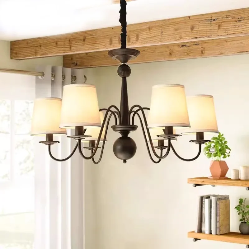 American rural retro chandelier, hall main lamp, bedroom living room lamp, high-end creative homestay medium and ancient