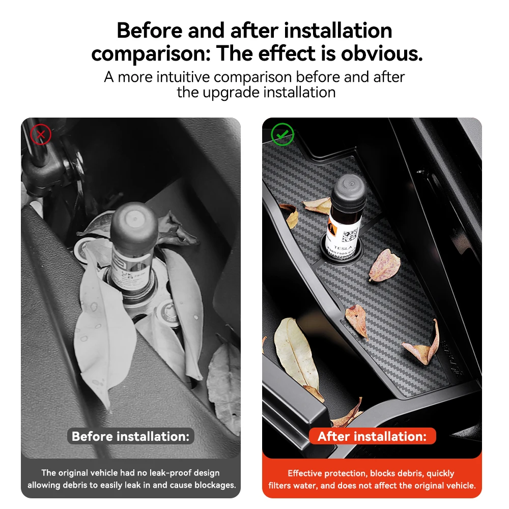 YZ for Tesla 3/Y/YL Highland Juniper 2025-2026 Front Cabin Anti-Clog Cover Water Channel Cover and Leaf Blocking