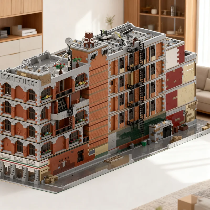 24601pcs MOC Prime-Time-Building All In One Modular Buildings Model Building Blocks 3D Display Assemble Art Creative Birthday