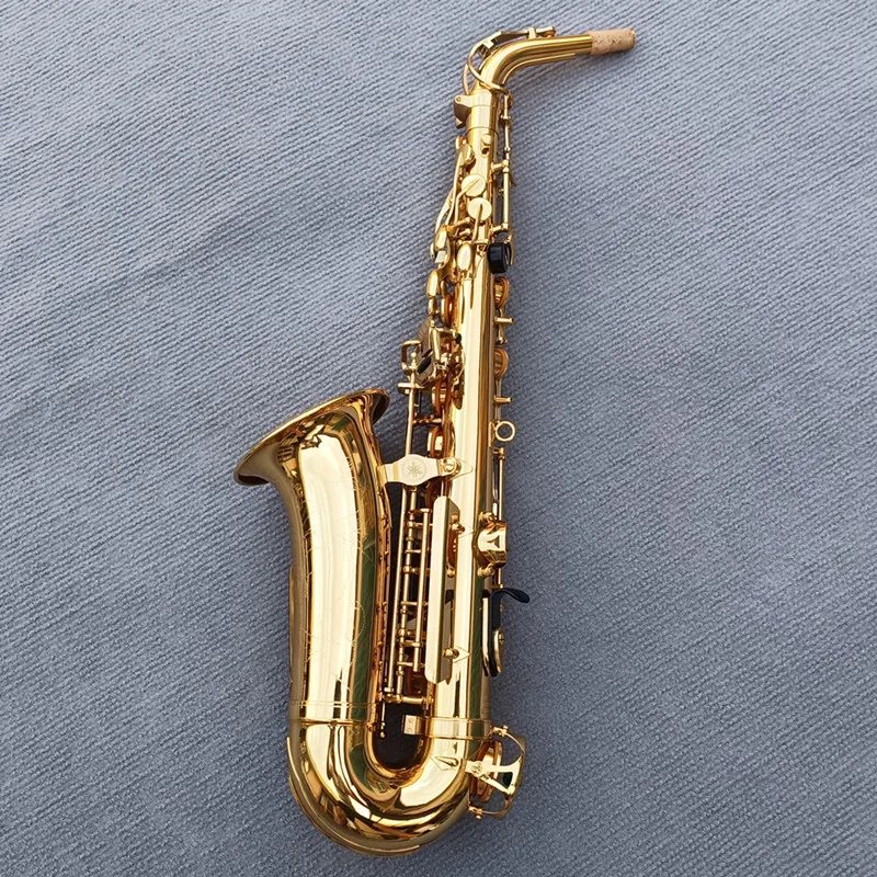 275 Professional Alto Drop E Saxophone Gold Alto Saxophone with Band Mouth Piece Reed Aglet More Package mail