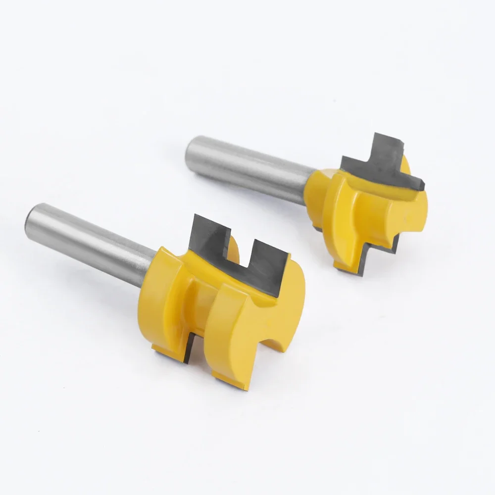 AURWOF 8mm Shank T-Slot Square Tooth Tenon Milling Cutter Carving Knife Router Bits For Tooth Wood Jointing Tool For Furniture